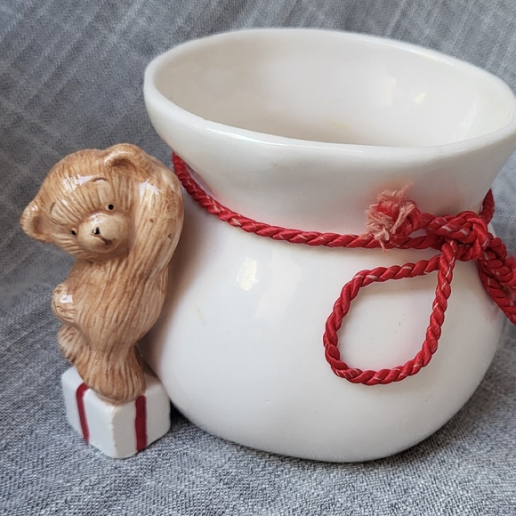 🎄Vintage, Teddy Bear, Candy Dish, Christmas - Picture 12 of 14
